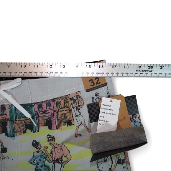 Vans x Kide BOA Coastal Village Sample Board Shorts Men's 32 x 7 Multicolor - Picture 8 of 9